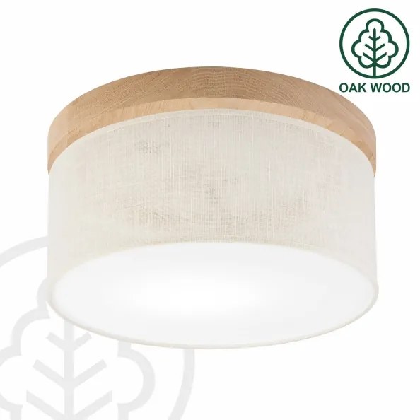 Brilagi - LED Plafoniera BELLADONNA 1xE27/15W/230V diametro 30 cm color crema/quercia