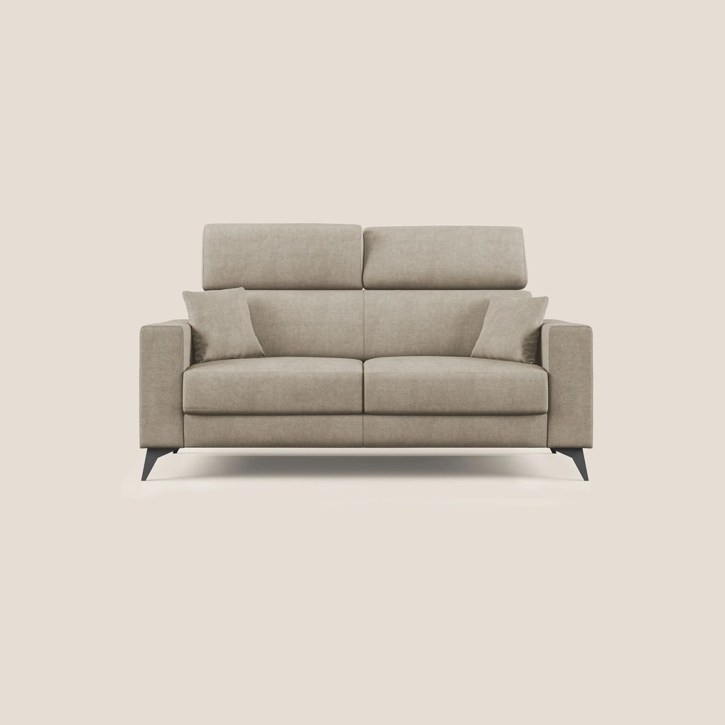 Pegaso divano letto con poggiatesta reclinabili e rivestimento T02 beige