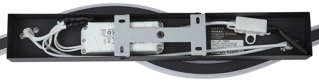 Lampada da parete di design nera dimmerabile a 3 livelli 2 luci - Bummy