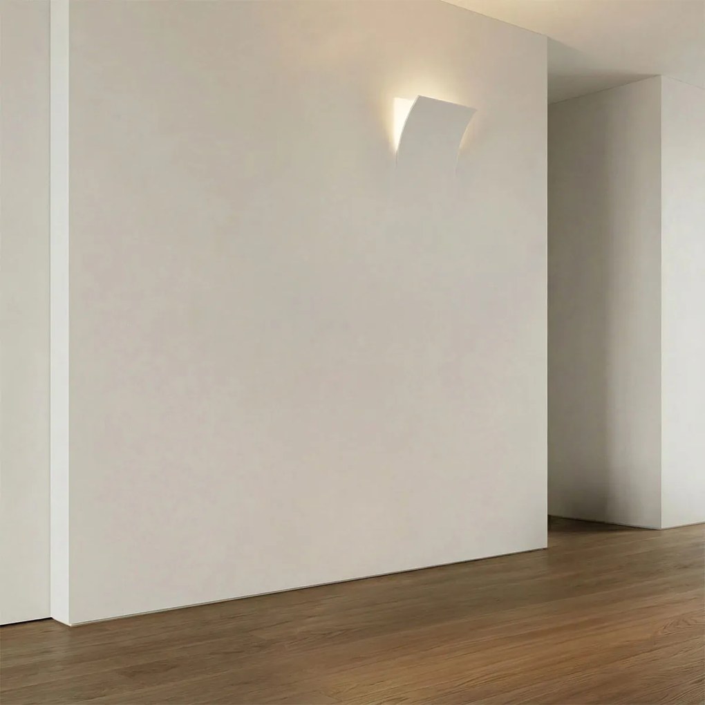 Applique Rettangolare da Incasso 2xE14 in Gesso Pitturabile