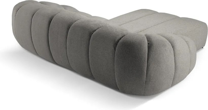 Divano angolare in grigio chiaro (con penisola a sinistra) Diana – Micadoni