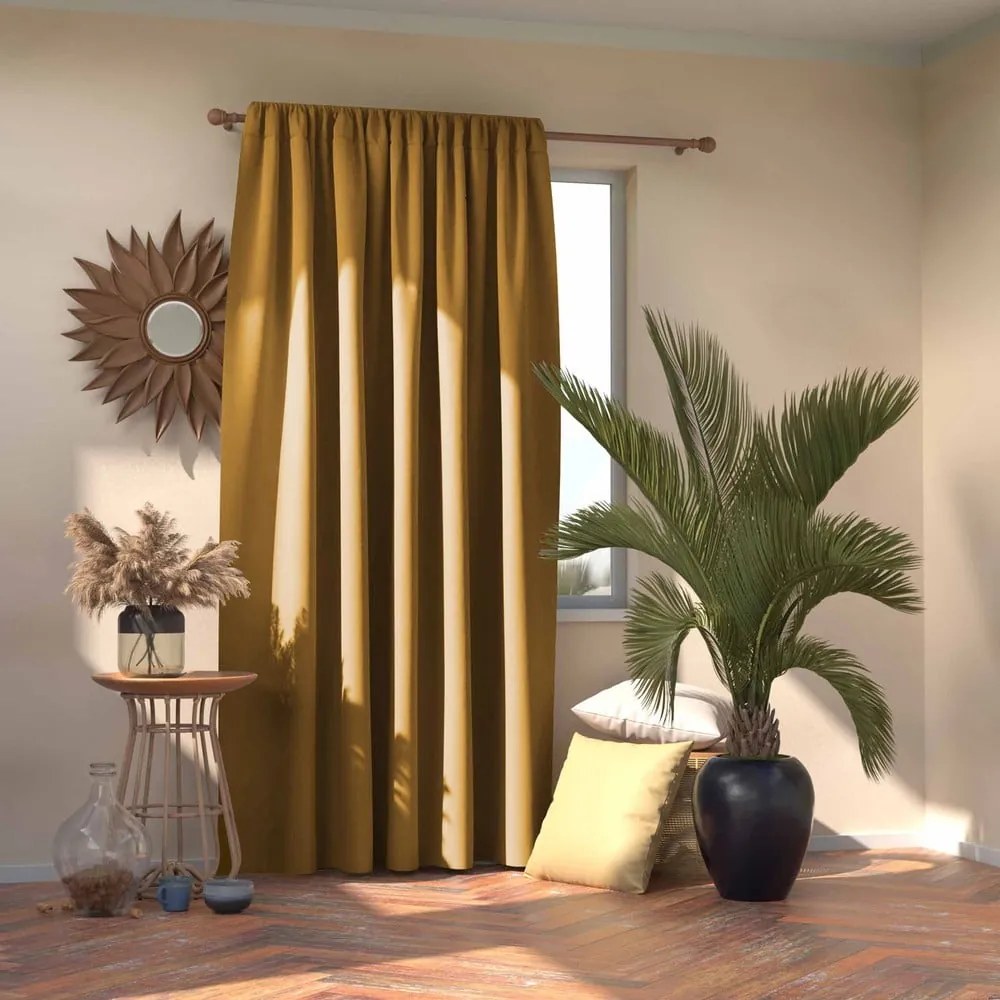 Tenda parzialmente oscurante gialla 140x245 cm Kierra – Restilo