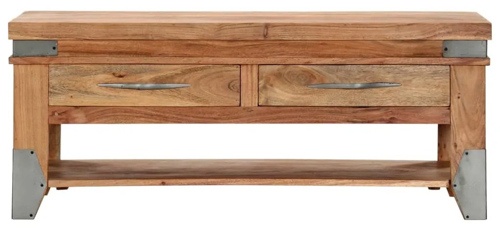 Tavolino da Caffè 110x52x45 cm in Legno Massello di Acacia