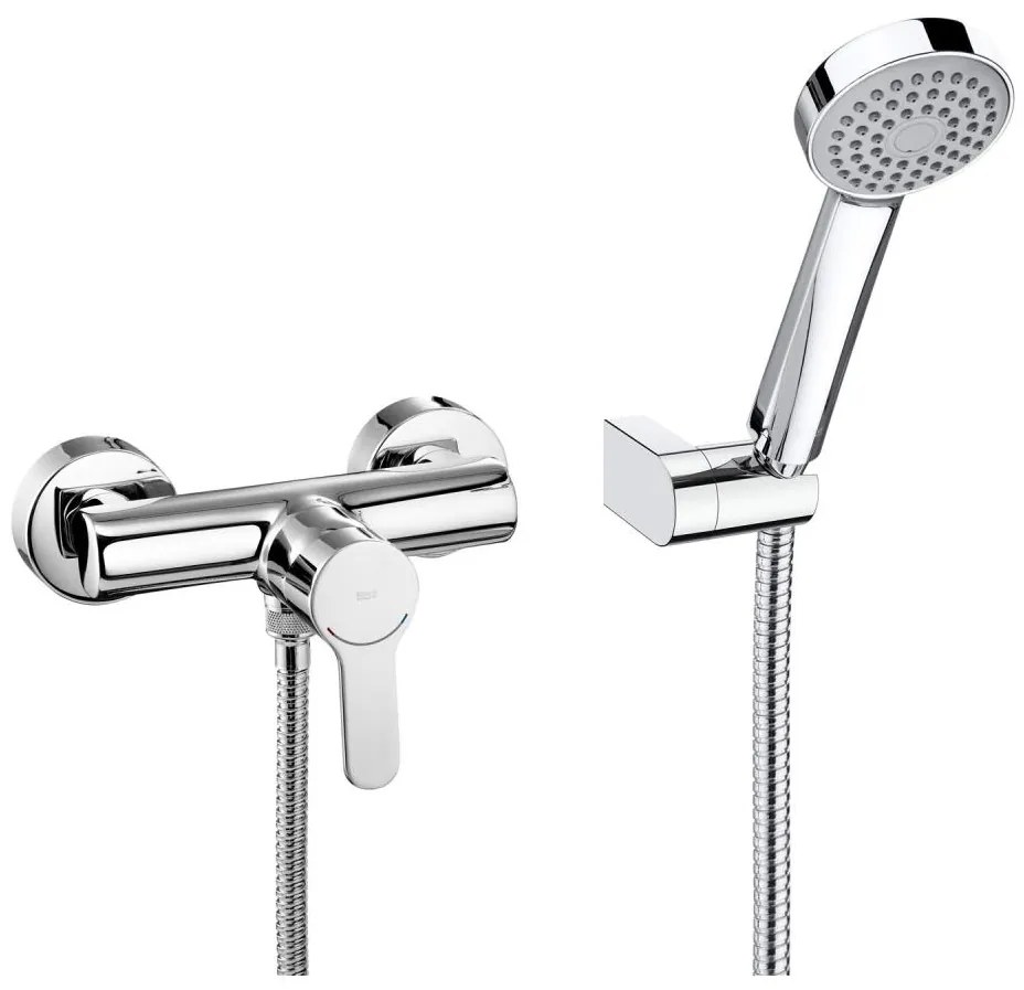 Roca A5A2009C02 - Set doccia con miscelatore L20, cromo lucido