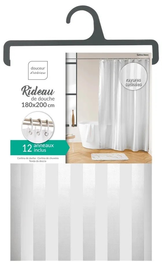 Tenda per doccia 180x200 cm Satina – douceur d'intérieur