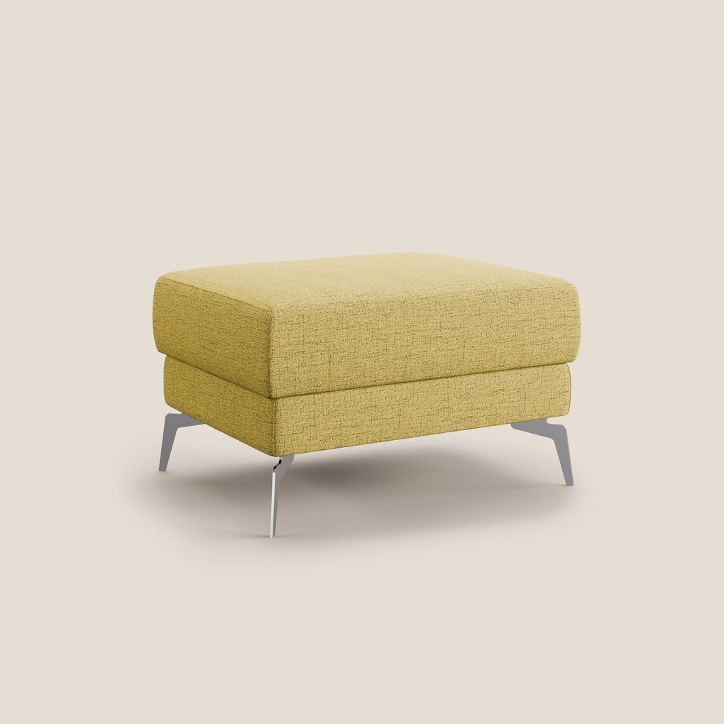 Star Pouf con piedini alti in tessuto impermeabile fiammato T03 giallo