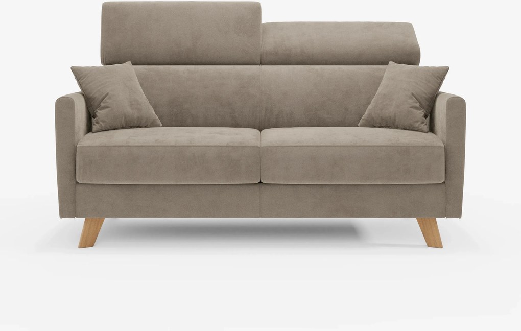 Francy divano letto con poggiatesta regolabili - 100% sfoderabile in elegante tessuto smacchiabile T30