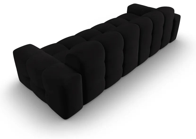Divano in velluto nero 255 cm Kendal - Micadoni Home