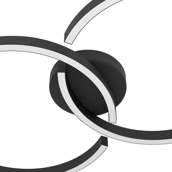 Eglo 900955-Plafoniera LED RGBW dimmerabile AMANDOLO 19,5W/230V nero + +TC