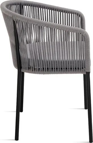 Sedia in corda Grigio Chiaro con struttura in metallo JOAN 2 sedie