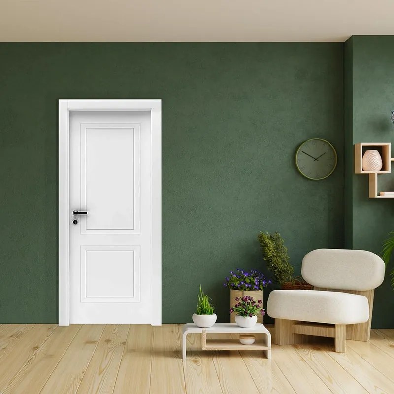 Porta interna a battente Clew in legno colore bianco, L 90 x H 210 cm, apertura reversibile