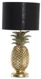 Lampada da tavolo DKD Home Decor Ananas Nero Dorato Poliestere Resina 50 W (24 x 24 x 47 cm)