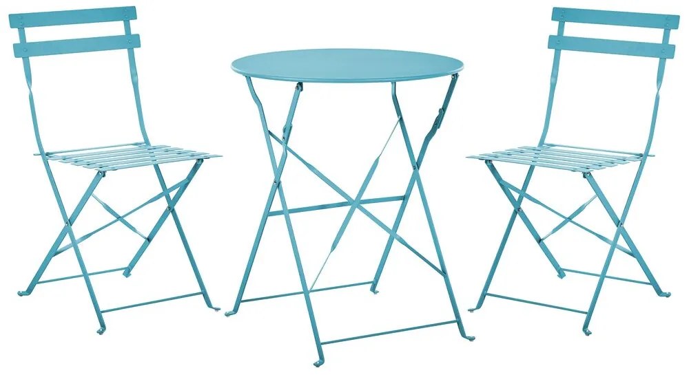 Set da balcone acciaio blu FIORI Beliani