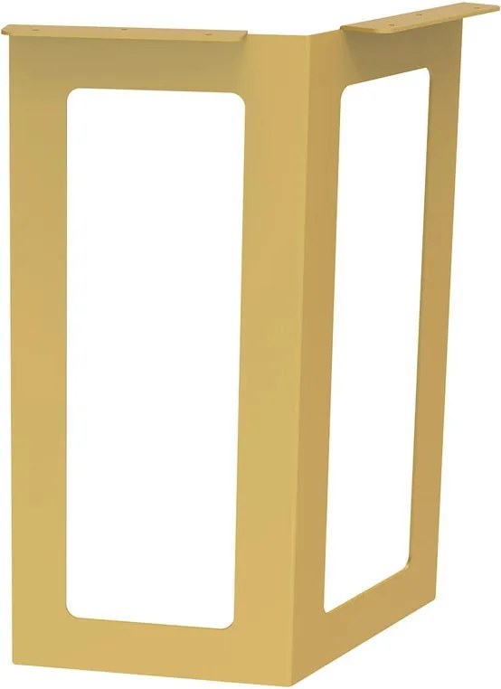 Gamba per mobili STEELMI Boomerang in acciaio dorato opaco L 30 x P 57 x H 71 cm