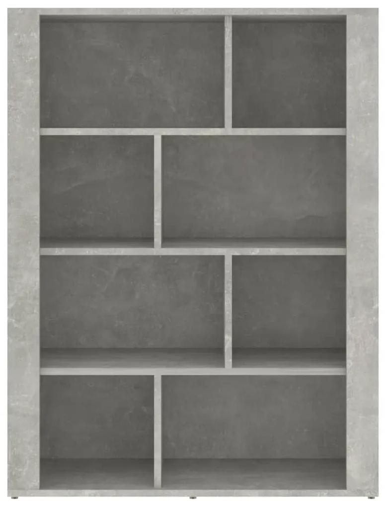 Credenza grigio cemento 80x30x106 cm in legno multistrato