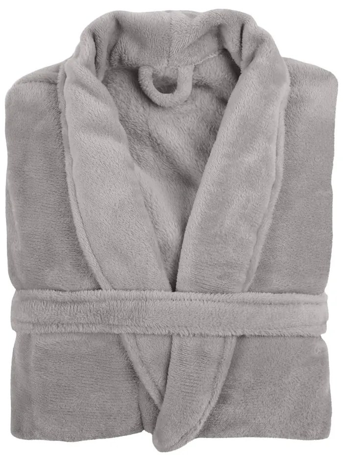 Accappatoio in felpa grigio chiaro , S/M Cozy - Tiseco Home Studio