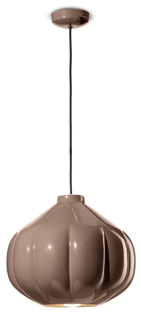 Ferroluce Decò  Afoxè - 1-light suspension C2641 Marrone Moka