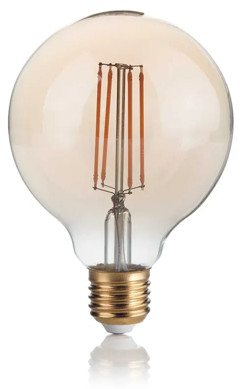 10 Lampadine Led Globo Small D95 E27 4 Watt 2200 K Dimm 300 Lm Vintage Ambra