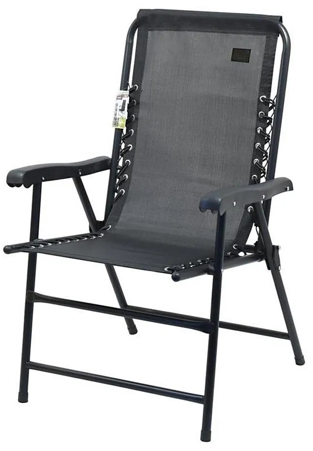 Sedia da giardino pieghevole nera