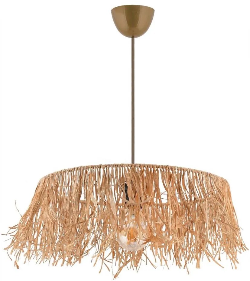 Lampadario a sospensione su cavo MARISKA 1xE27/40W/230V in rafia