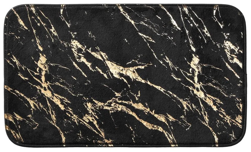 Tappetino per il bagno nero/dorato 45x75 cm Aquamarbre – douceur d'intérieur