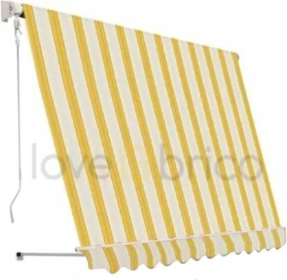 Tenda Da Sole Sangiorgio 400x300 A Caduta Senza Cassonetto Con Braccetti Giallo A Righe