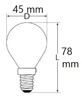 Lampada LED E14 6W, G45, 105lm/W - OSRAM LED Colore  Bianco Caldo 2.700K