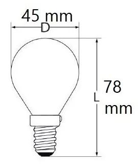 Lampada LED E14 6W, G45, 105lm/W - OSRAM LED Colore  Bianco Naturale 4.000K