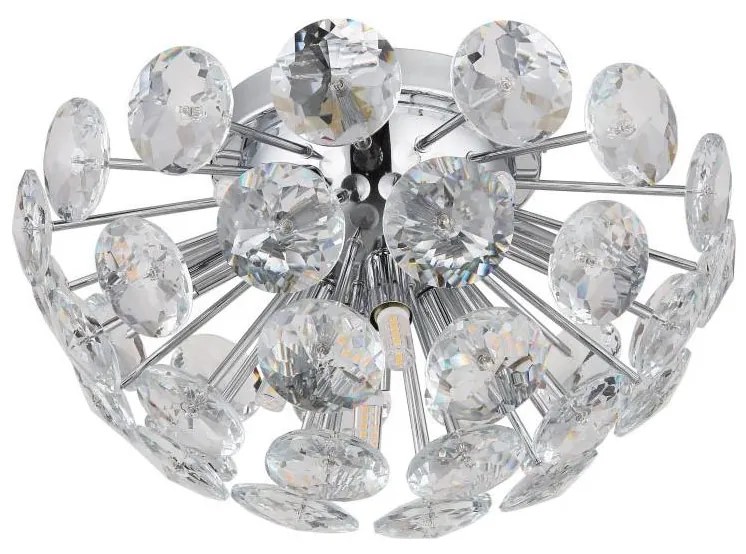 Globo 16047DC - Plafoniera VIRINA 10xG9/7W/230V cromo lucido diametro 39 cm