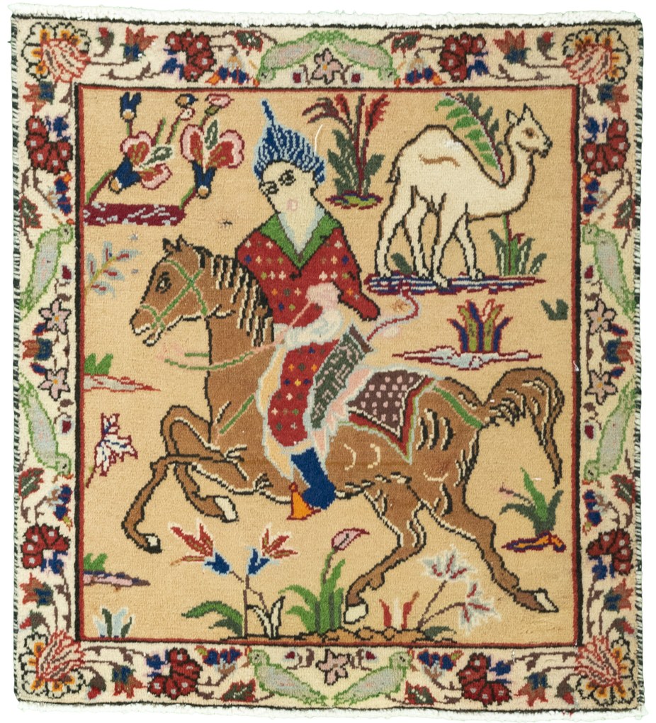 Shiraz Tappeto persiano 60 x 60 Rosso (Iran) Annodato A Mano