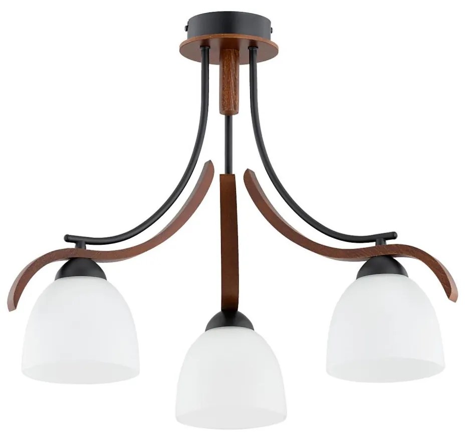 Lampadario a plafone BAFIA 3xE27/15W/230V marrone