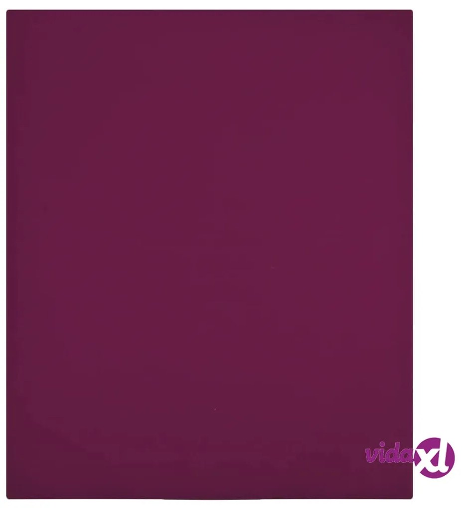 vidaXL Lenzuola con Angoli Jersey 2pz Bordò 100x200 cm Cotone