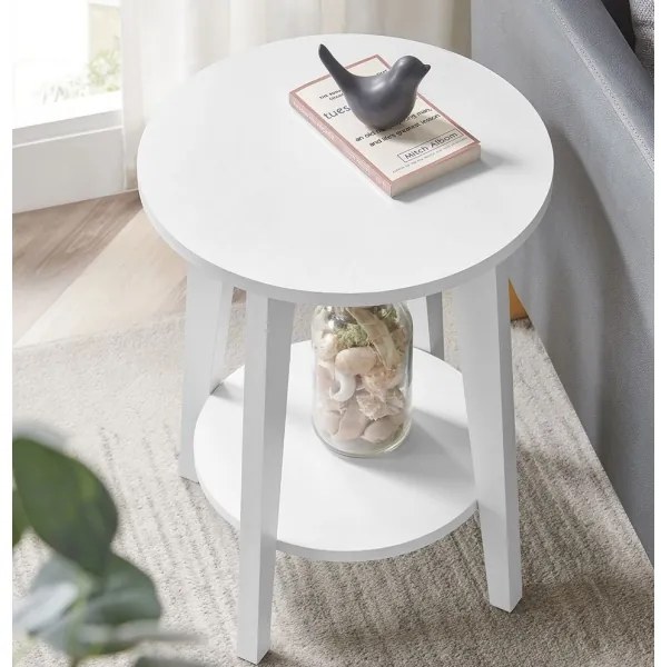 Tavolino laterale KAEL bianco