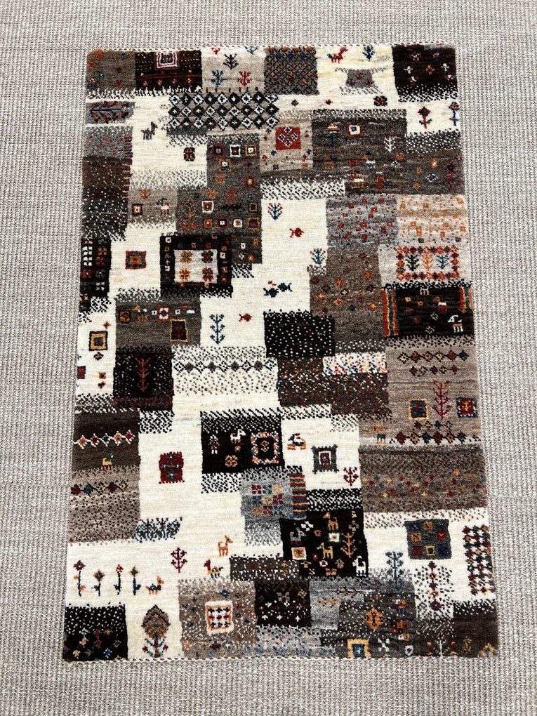Loribaft Tappeto persiano 100 x 60 Beige (Iran) Annodato A Mano