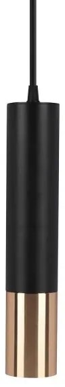 Lampadario a sospensione con supporto rigido 1xGU10/35W/230V 30 cm nero/oro