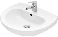 Lavabo sospeso 45x37 salvaspazio bianco in ceramica