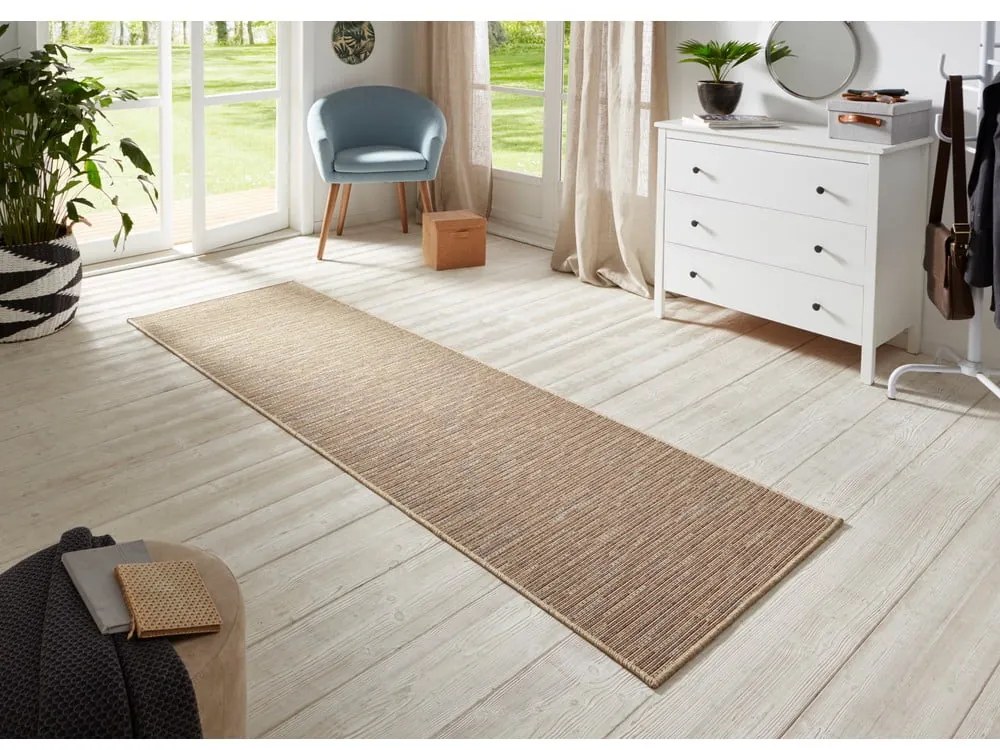 Runner marrone , 80 x 500 cm Nature - BT Carpet