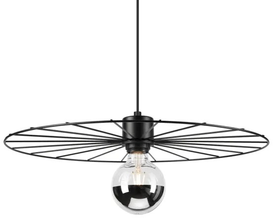Lampadario a sospensione con filo MONTANA 1xE27/15W/230V diametro 45 cm nero