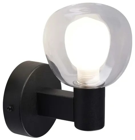 Applique da bagno POLA 1xG9/5W/230V IP44 nera/trasparente