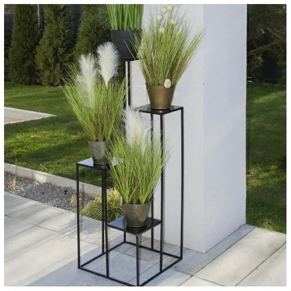 Portafiori 110x40 cm nero