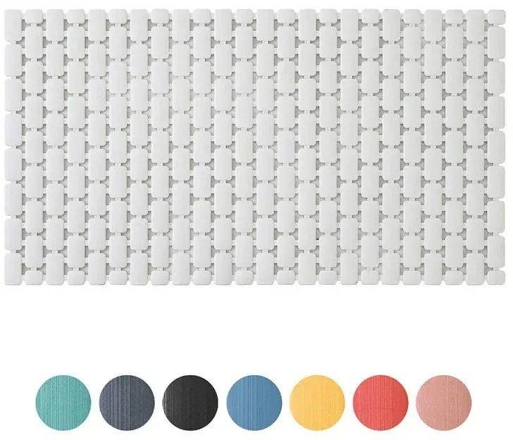 Tappetino antiscivolo doccia bianco 40x73 cm in plastica Spring