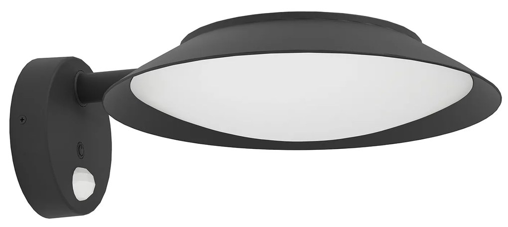 Applique Solare Esterno Contemporaneo Cerrisi Policarbonato Nero E Bianco Led