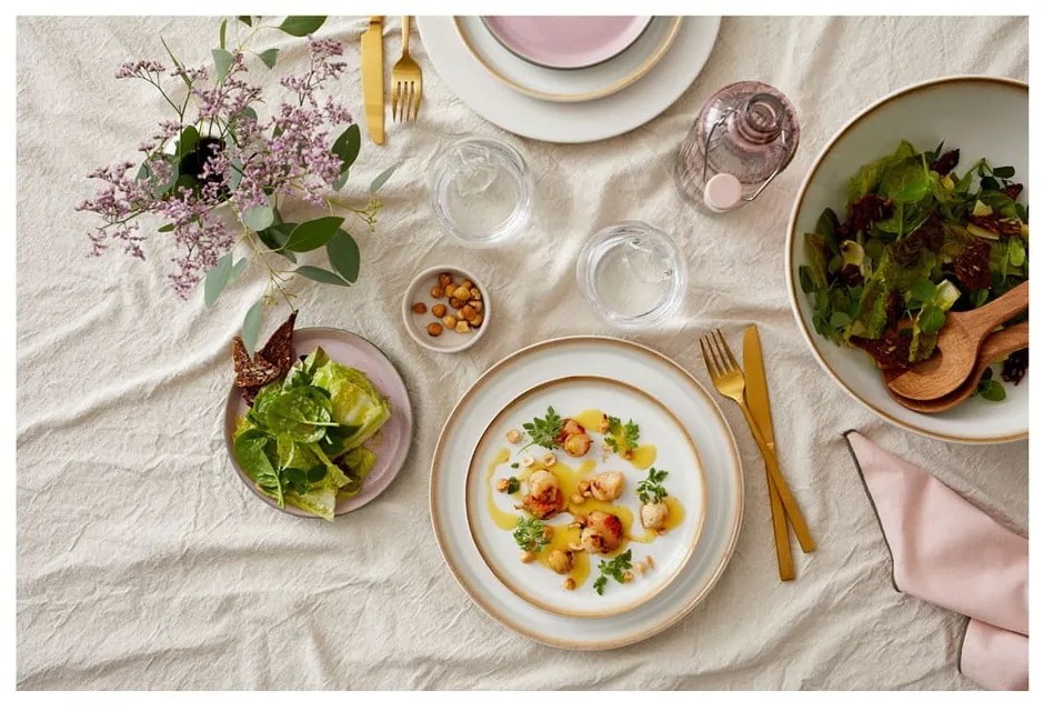 Piatto da dolce rosa/grigio in gres ø 17 cm Gastro Grey/Light Pink – Bitz