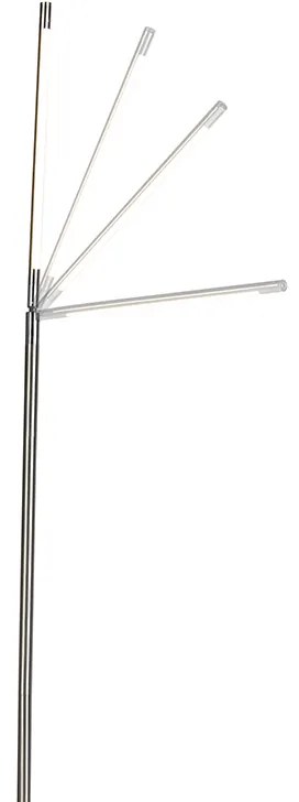 Lampada da terra moderna in acciaio con LED - Berdien