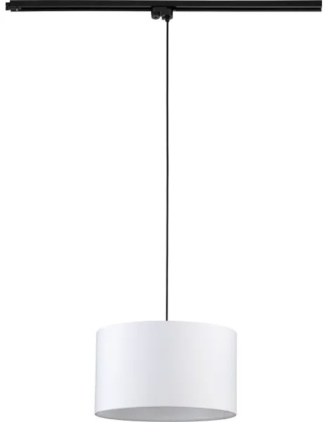 Lampadario su filo per sistema a binario TRACER 1xE27/15W/230V diametro 38 cm nero/bianco