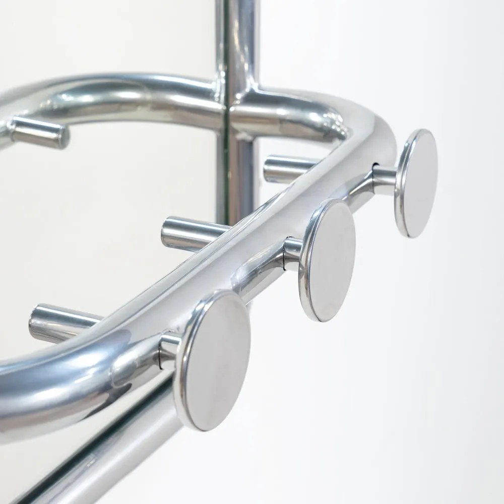 Pannello appendiabiti argentato in metallo 35x60x11 cm Retro – Spinder Design