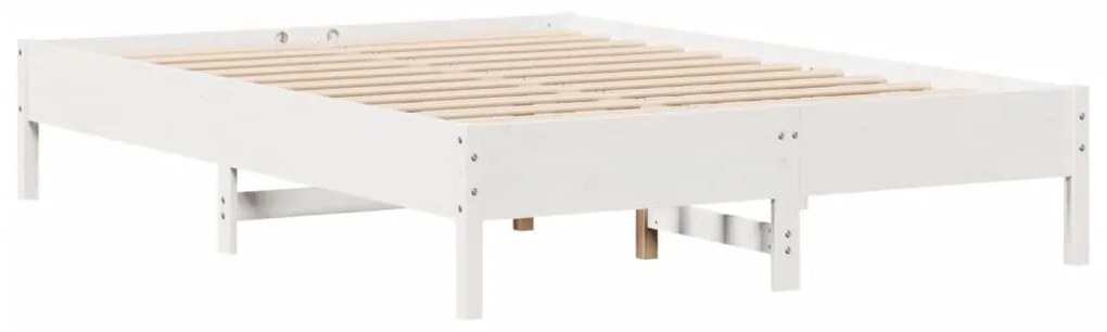 Letto senza materasso bianco 140x190 cm legno massello di pino