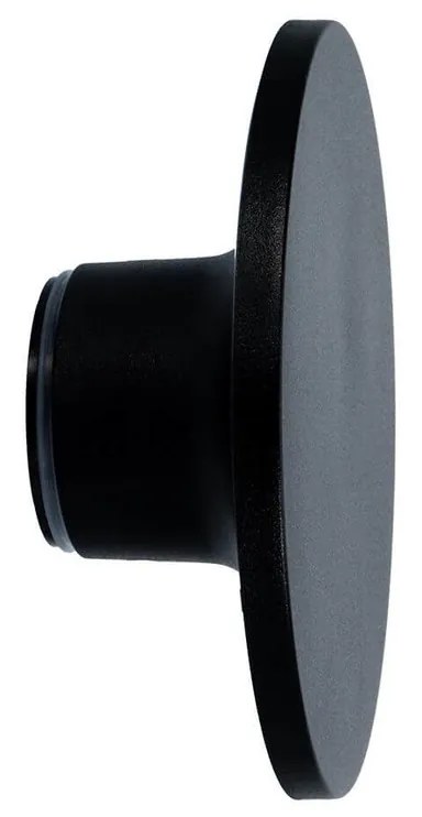 Applique LED IP65 Luce Indiretta 12W Tonda Nera Colore Bianco Naturale 4.200K