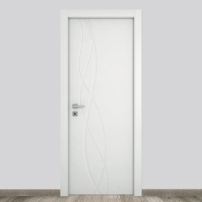 Porta interna a battente Dna in legno laccato colore bianco, L 60 x H 210 cm, apertura reversibile