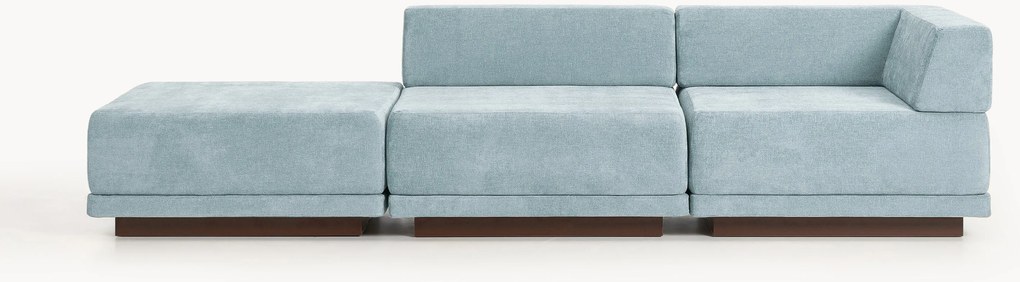 Divano componibile 4 posti con poggiapiedi Colin